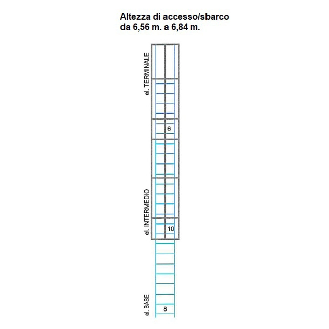 Vendita online Scala a gabbia alla marinara Self System 6,56 m.